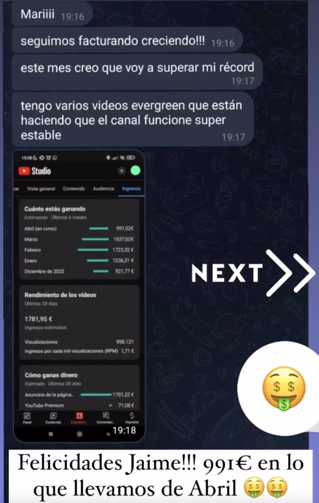 Opiniones alumnos Monetizatube